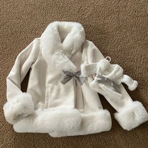 American Girl Snow Fancy Soft as Snow Girls Jacket and matching doll jacket